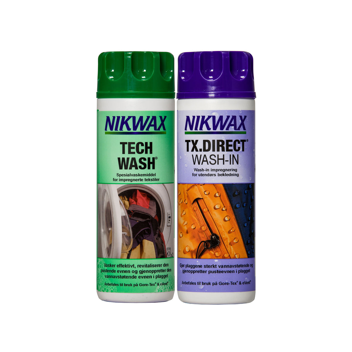 Nikwax Tech Wash + TX.Direct – 2-pakning